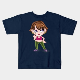 beautiful girls - cartoon character for young girls (choose your twin) Kids T-Shirt